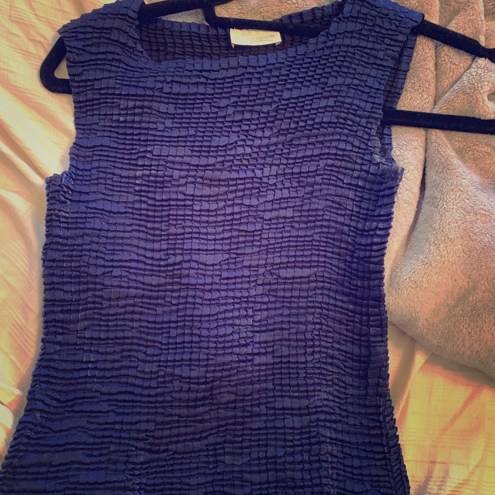 VINTAGE SAPPHIRE RUFFLE TOP